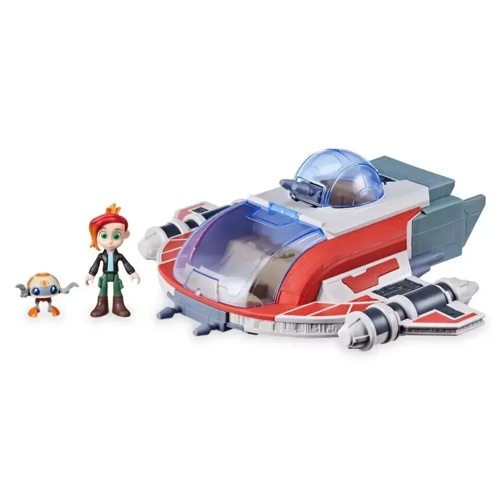 Disney Star Wars Young Jedi Adventures: The Crimson Firehawk vehicle w figures